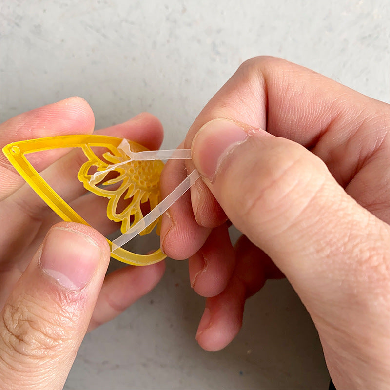 Wholesale 2 Pairs/Pack Acrylic Hollow Out Sun Flower Cactus Earrings